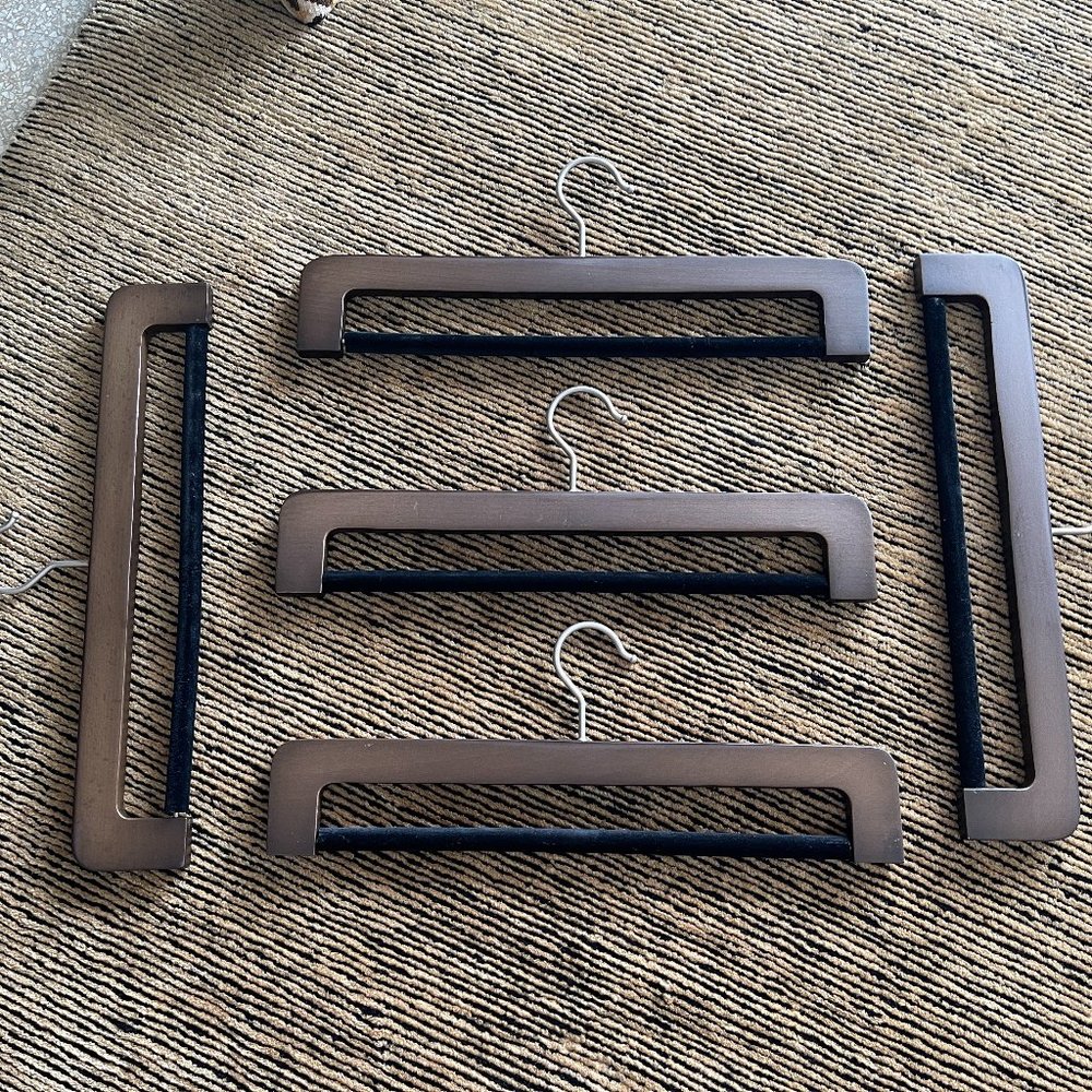 BUTLER LUXURY Solid Wood Men's Pant Hangers (5)